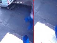 Çok acı görüntü! 87 yaşındaki adam böyle düştü