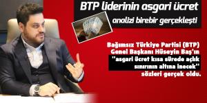 BTP liderinin asgari ücret analizi birebir gerçekleşti.