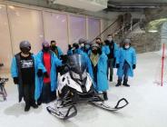 Engelliler kar keyfi yaşadı