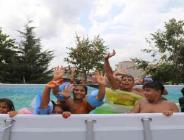 Roman çocukların havuz hayali gerçekleşti