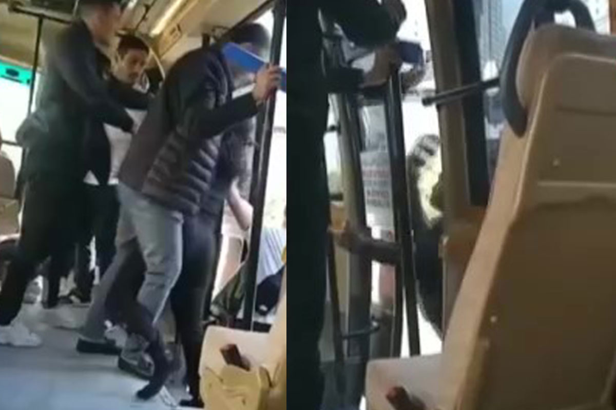 Minibüs şoförüne sinirlendi, terlikle saldırdı