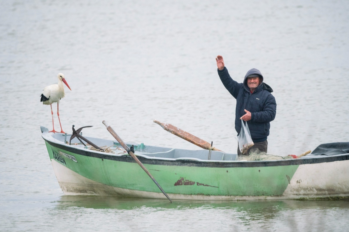 Yaren Leylek 12. kez Balıkçı Adem Amca’ya kavuştu