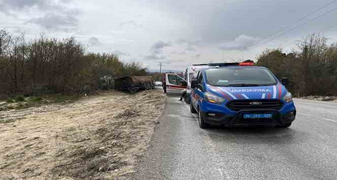 Çatalca’da otomobil ile hafriyat kamyonu çarpıştı: 1 ölü